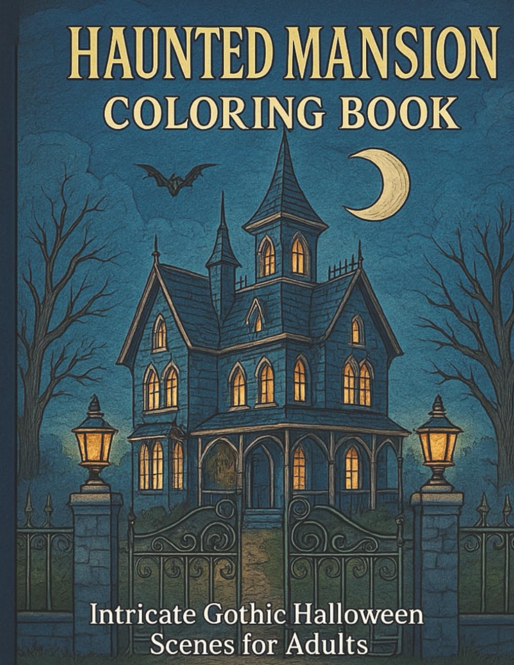 Haunted Mansion Coloring Book: Intricate Gothic Halloween Scenes for Adults: Intricate, Elegant Designs to Color for Mindfulness & Relaxation