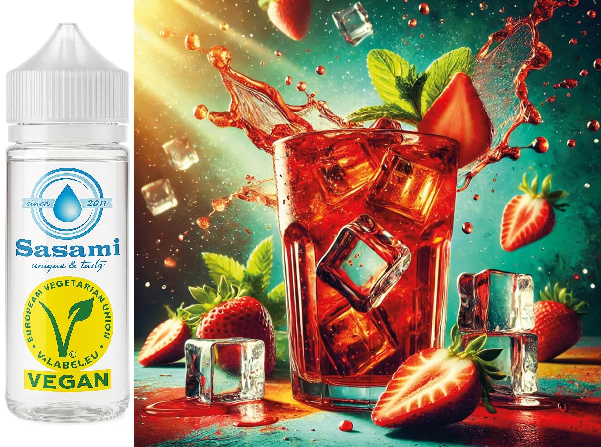 Herbata mrożona truskawka aromat koncentrat – Wegański – Sasami – 100ml