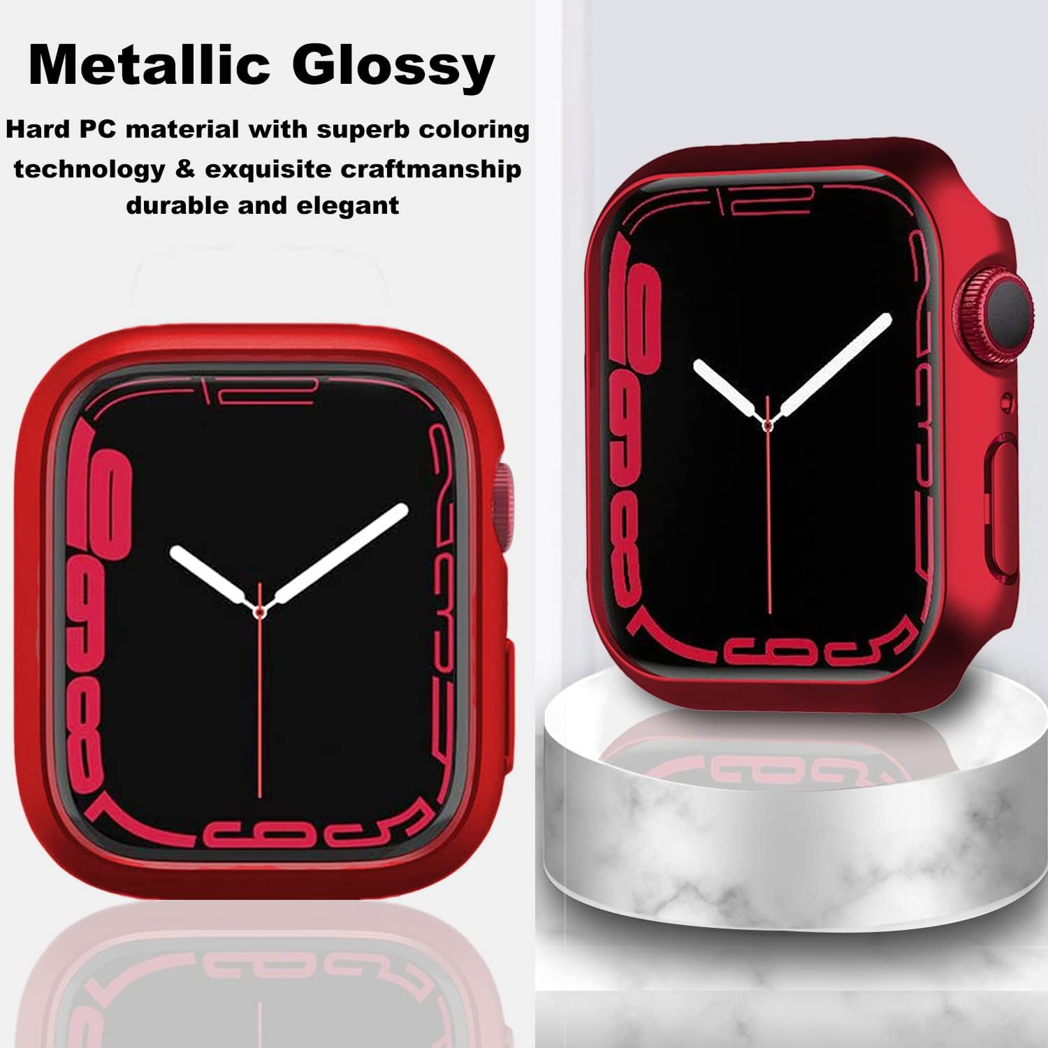 Miimall Case Compatible with Apple Watch Series 9 Series 8 Series 7 41mm/45mm - Image 3