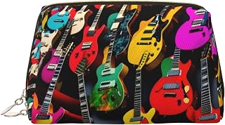 Colorful Guitar Printed Multifunctional Storage Bag, Protective Cosmetic Pouch For Weekend Travel And Gym