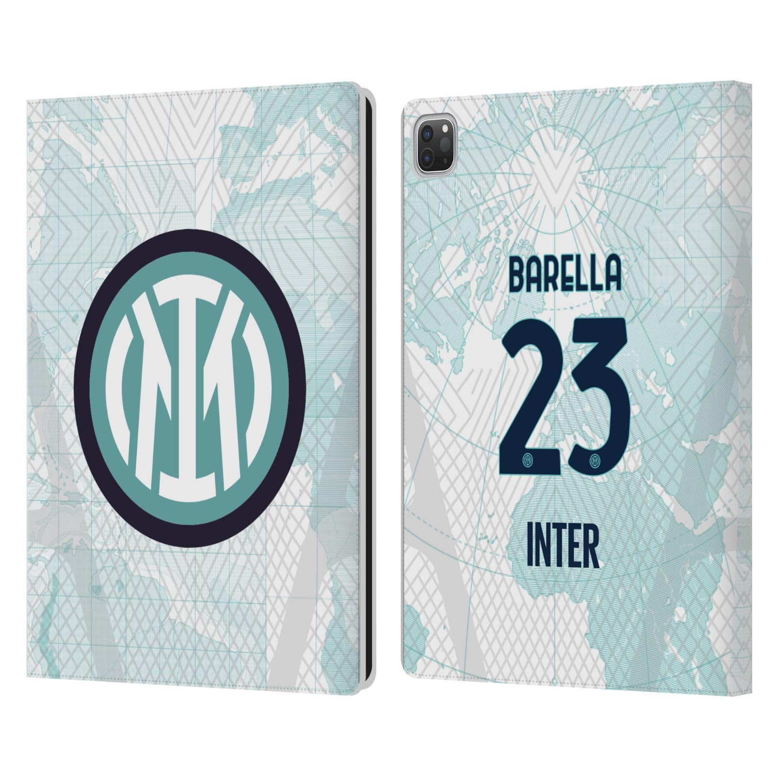 Head Case Designs Officially Licensed Inter Milan Nicolò Barella 2022/23 Players Away Kit Leather Book Wallet Case Cover Compatible with Apple iPad Pro 13 M4 2024