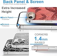 Vista 349 de I-MGAE-IN-AR - Funda diseñada para iPhone 12 y 12 Pro, diseño de mariposa plateada brillante, funda protectora de poliuretano termoplástico, suave