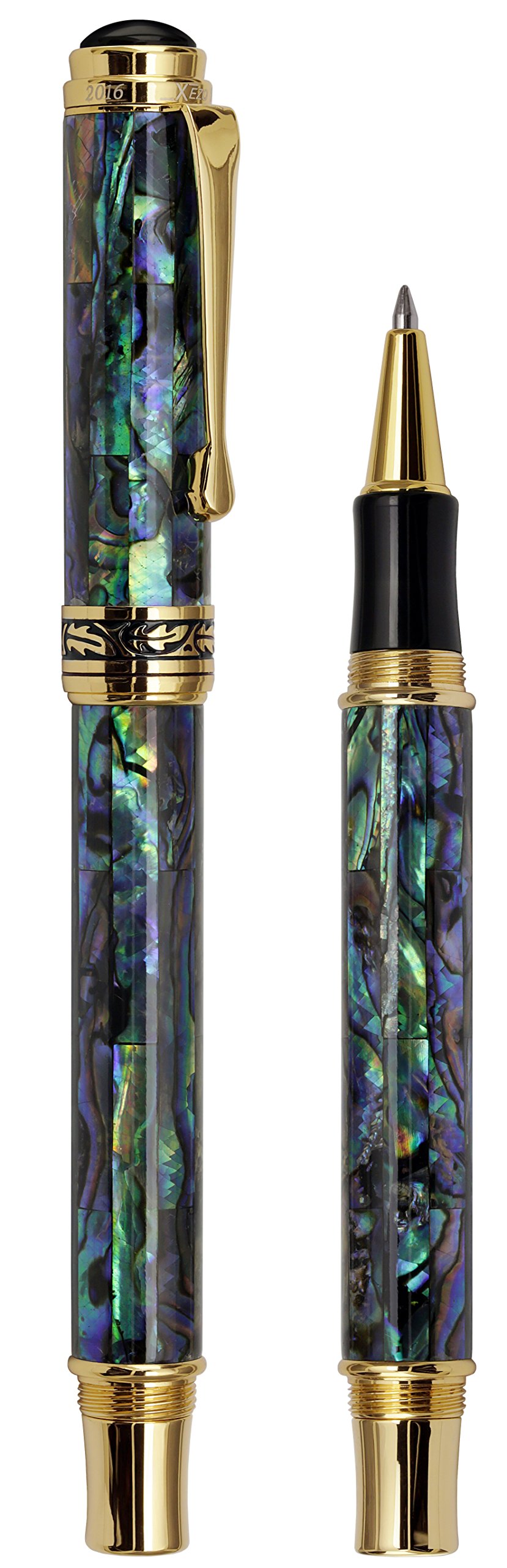 Amazon | Xezoマエストロ天然海シェルFineローラーボールペンwith 18 K