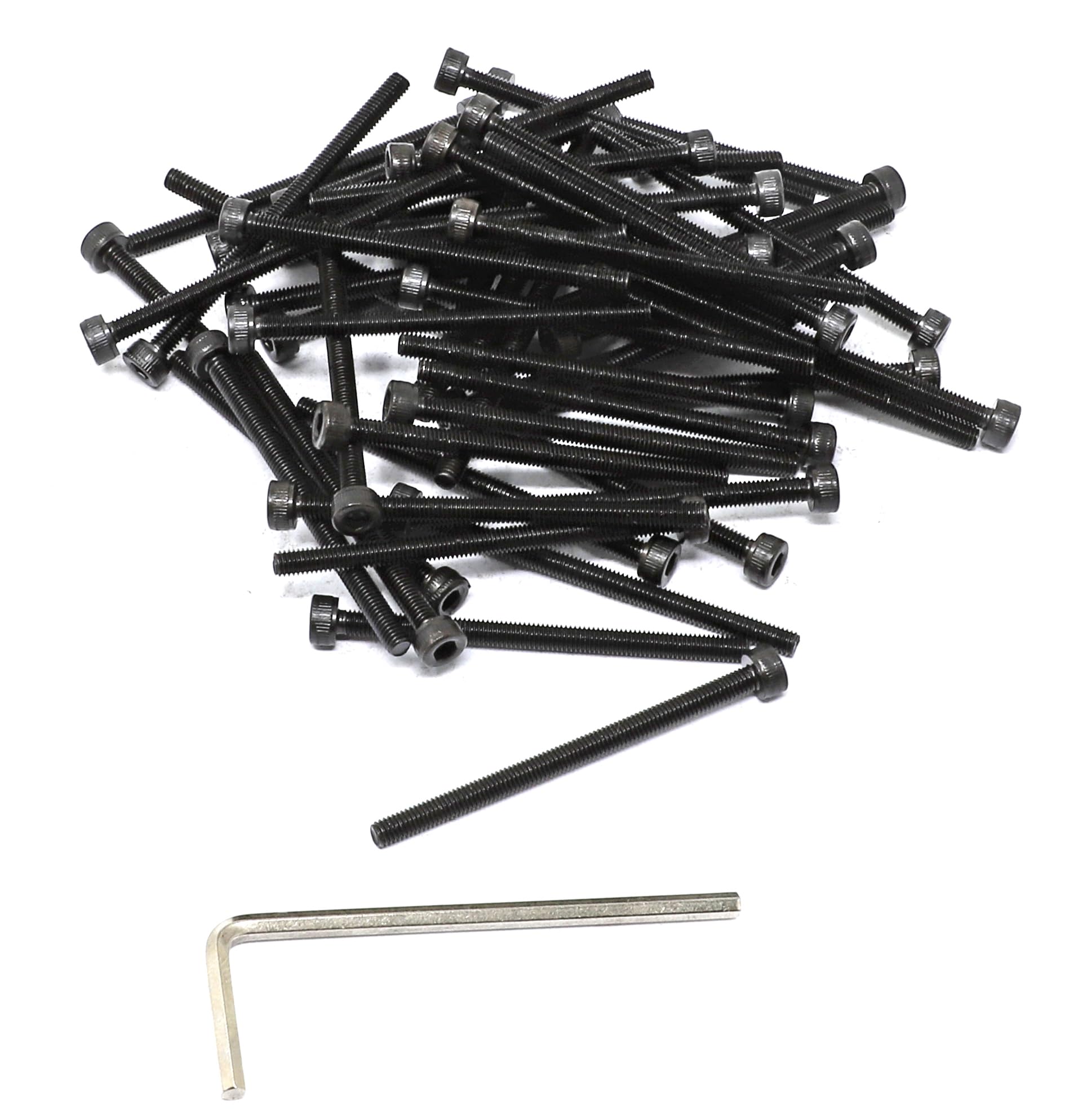 iexcell 50 Pcs Metric M3-0.5 x 45 Alloy Steel 12.9 Grade Hex Socket Head Cap Screws Bolts Kit — image 1
