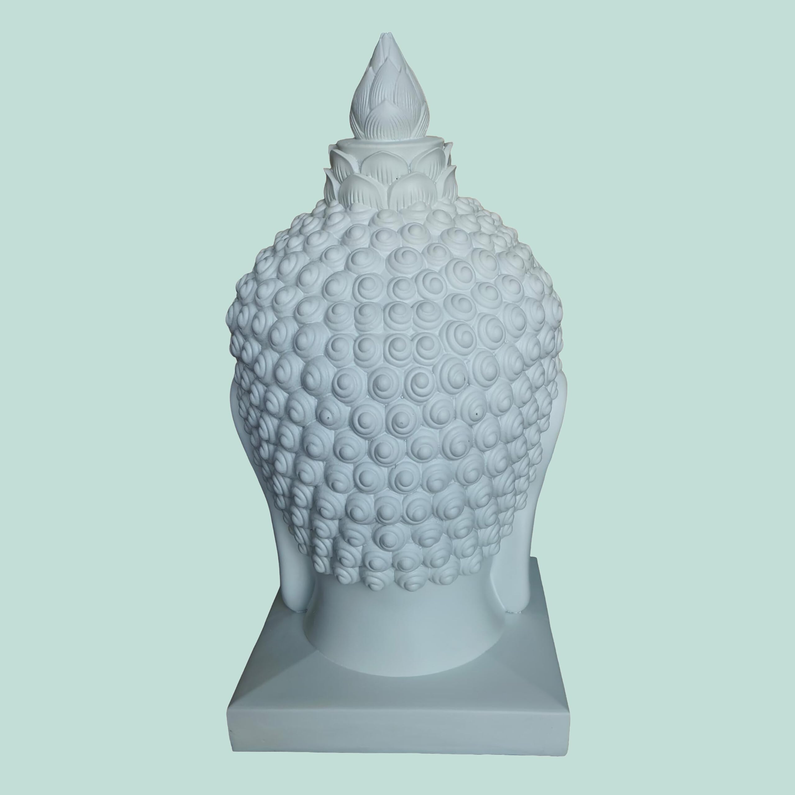 Relaxdays Tête de Bouddha 60×30×30 cm, déco Zen Salon & Jardin, Figurine décorative, résistante intempéries et Gel