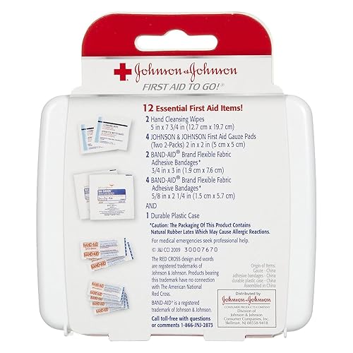 Miniatura 2 de Johnson & Johnson Red Cross Kit de primeros auxilios multiusos, Kit de viaje