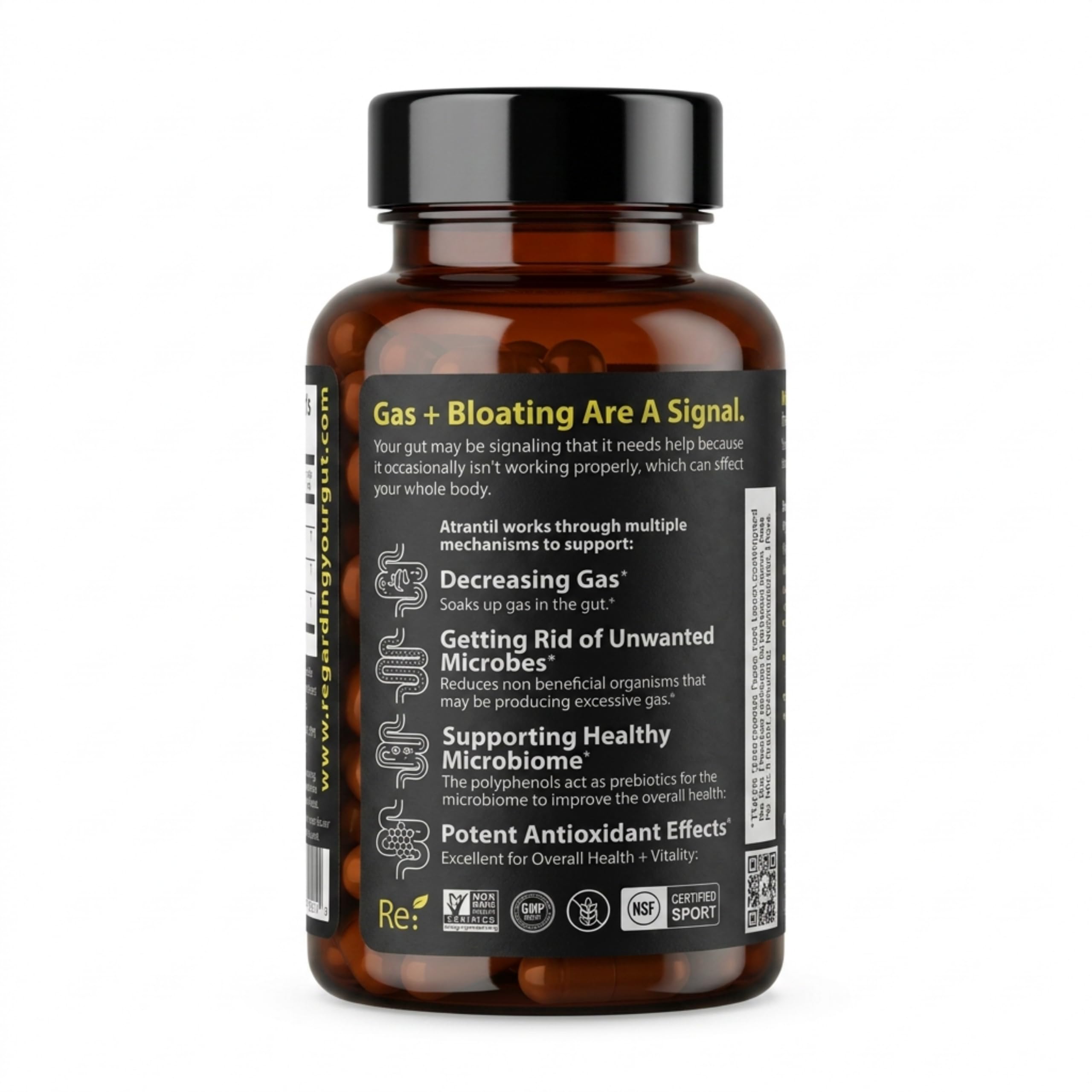 Atrantil Gas and Bloating Relief Digestive Health, 90 Capsules — Amazon image 2