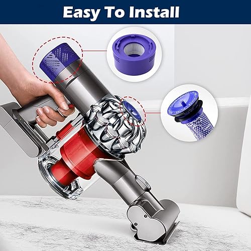 Miniatura 6 de Goodsby Kit de repuesto Filtros HEPA para motor pre y poste para Dyson V7 V8 SV10 SV11 Absolute Animal Motorhead Aspirador Parte # 965661-01 y