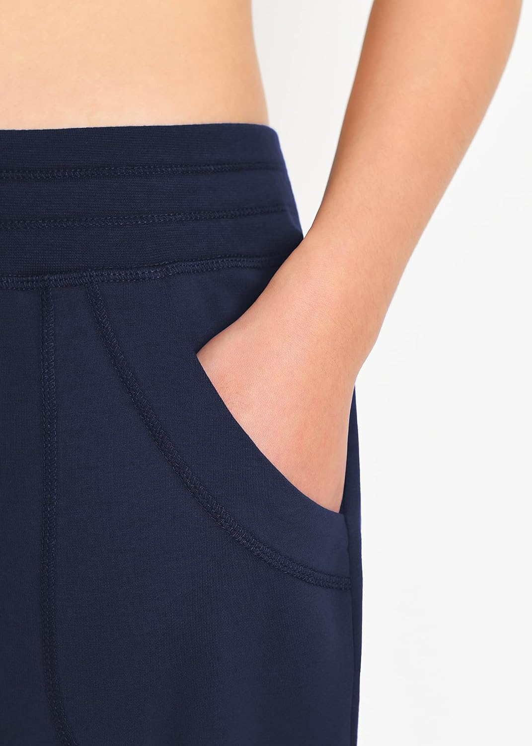 Weintee Women's Capri Joggers Jersey Sweatpants