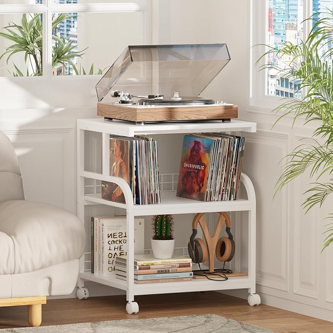 Soporte grande para impresora de 3 niveles Lerliuo blanco miniatura 8