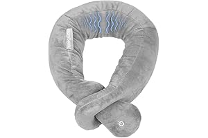 Neck Pillow, Neck Wrap Vibration Massaging Wireless Travel Pillow