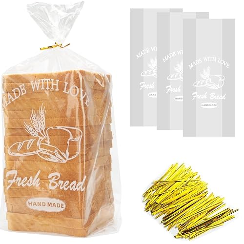 Cupplation Bread Loaf Packing Bags 8” x 4” x 18”