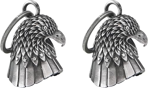 Paquete de 2Campanas de motocicleta para motociclista Guardian con colgador, accesorio de motocicleta o llavero para buena suerte Paquete de 2Campanas de motocicleta para motociclista Guardian con colgador, accesorio de motocicleta o llavero para buena suerte