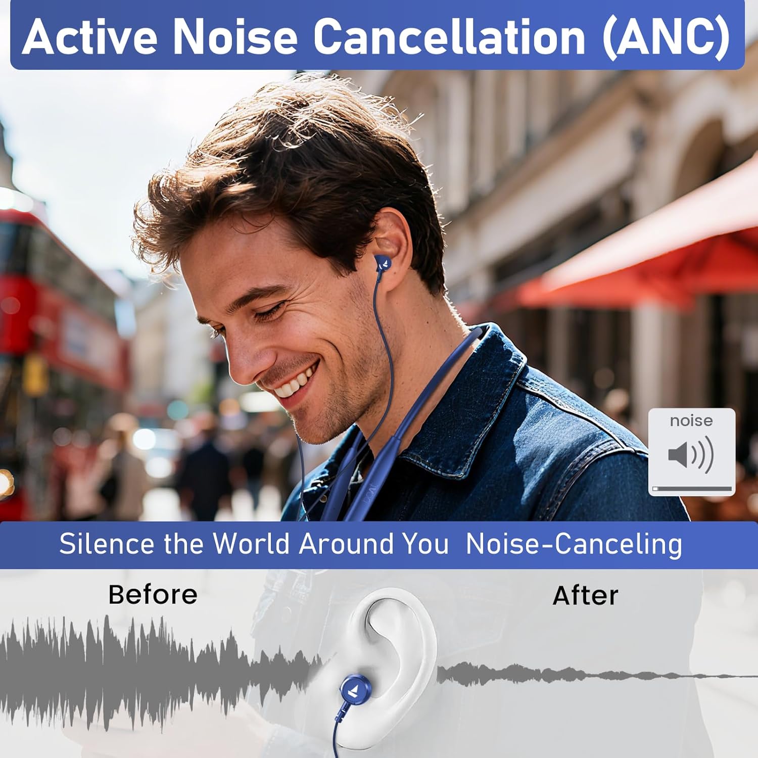 Neckband Earbuds Bluetooth with Stereo Sound,Headphones Wireless with 60 Hours Playtime,Wireless Headphones,Ear Buds Wireless Bluetooth Earbuds (Blue3) - Image 7