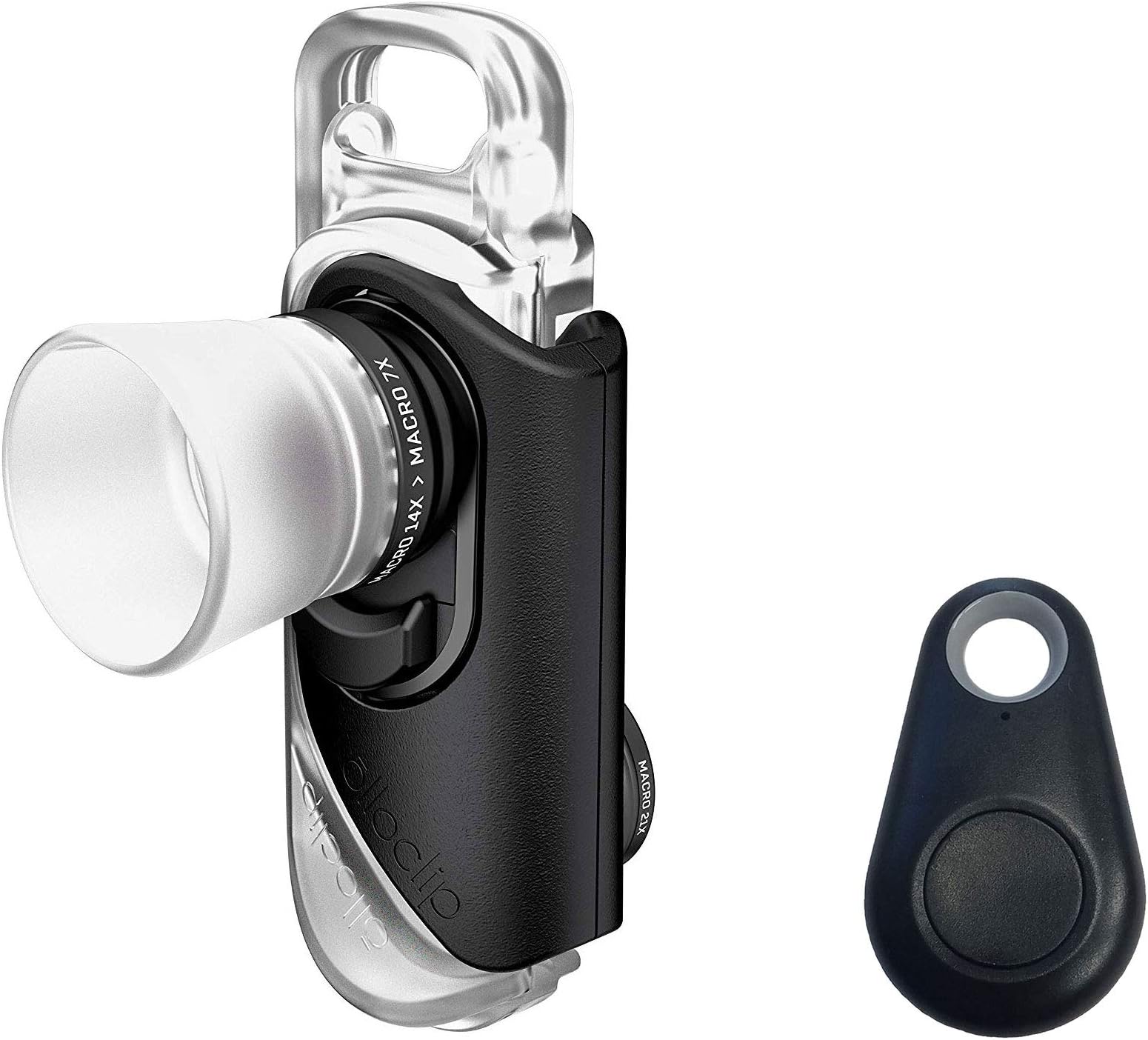 olloclip 3-in-1 Essential Macro Premium Glass Lens Kit Includes: Macro 7X + Macro 14x + Macro 21x Magnification Lenses for iPhone 8/8 Plus & iPhone 7/7 Plus with Selfie Bluetooth Remote Shutter
