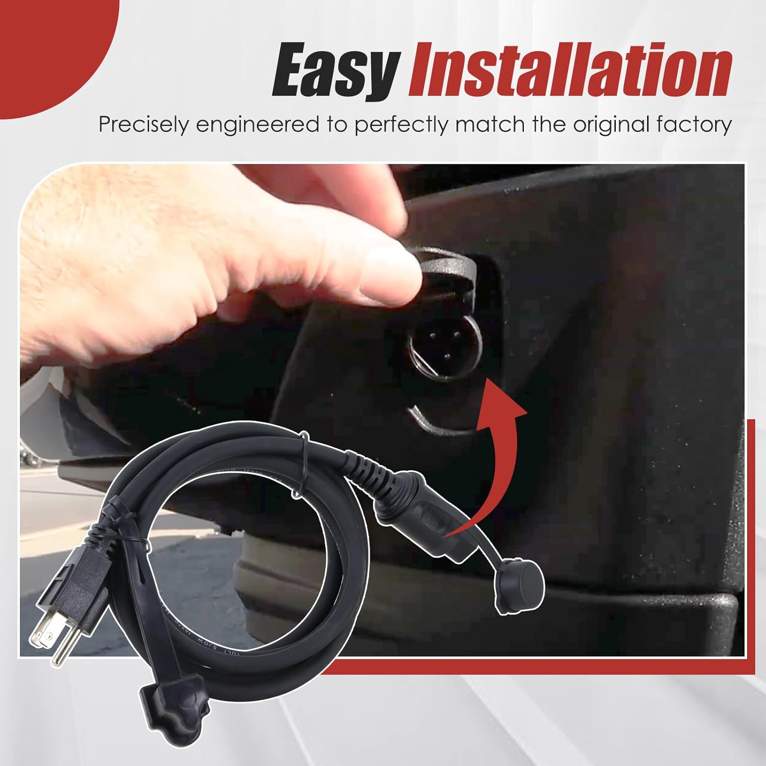 84564686 Engine Block Coolant Heater Extension Cord Cable Fit for Chevrolet Silverado 1500/LD/LTD 2019-2024 & Silverado 2500/3500 HD Duramax Trucks 2020-2024 Replaces# 84368753 84744850 84789749