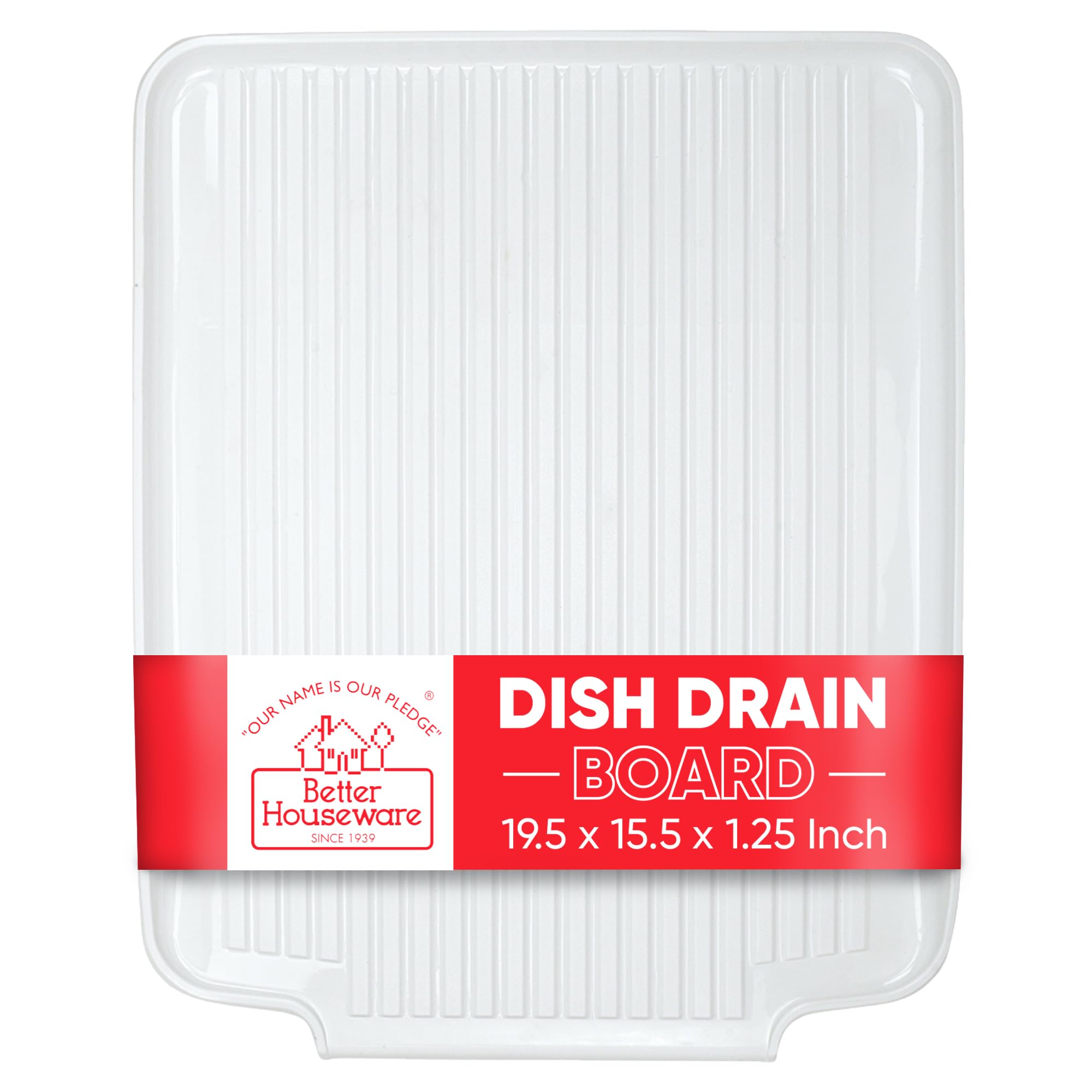 Better Houseware Drain Boards for Kitchen Counter Frosted Dish Drainer Mat Shields Countertops from Water Damage 19.5 x 15.5 x 1.25