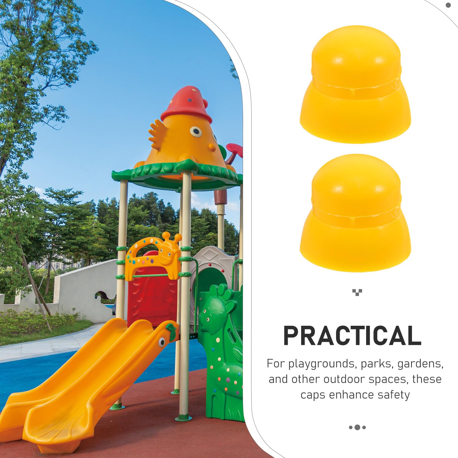 QianShi 30 tappi per dadi per parco giochi, attrezzature per parchi giochi, dadi in plastica, tappi per bulloni per esterni, accessori di ricambio, accessori per scivoli, parti di ricambio (giallo)