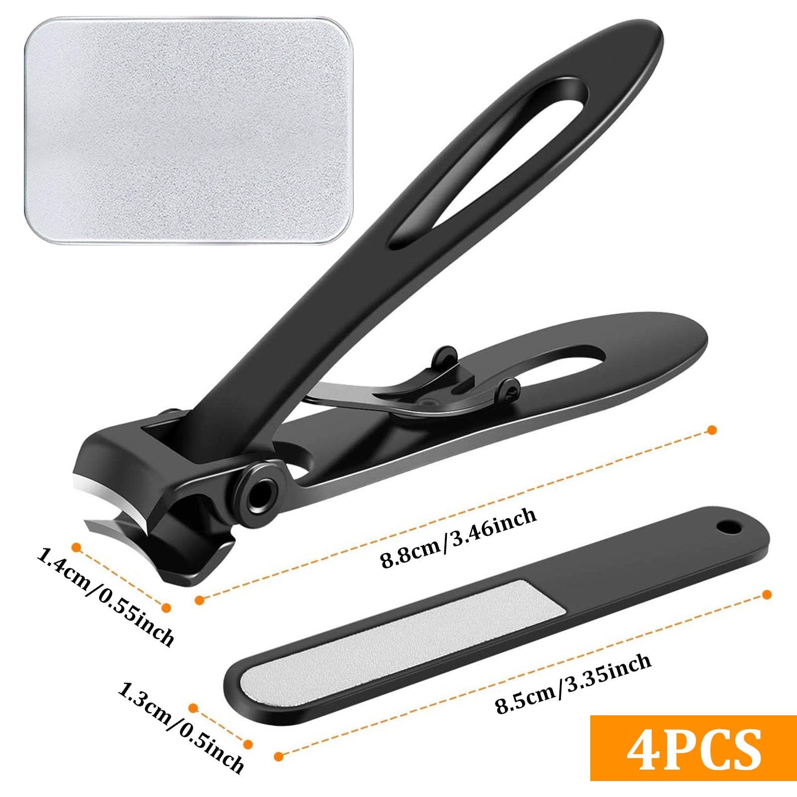 Cortaúñas grueso de 15 mm de ancho, cortador de uñas para uñas gruesas de acero inoxidable, cortaúñas de los pies resistente con cuchillas curvas, cortaúñas grandes para hombres, personas mayores y