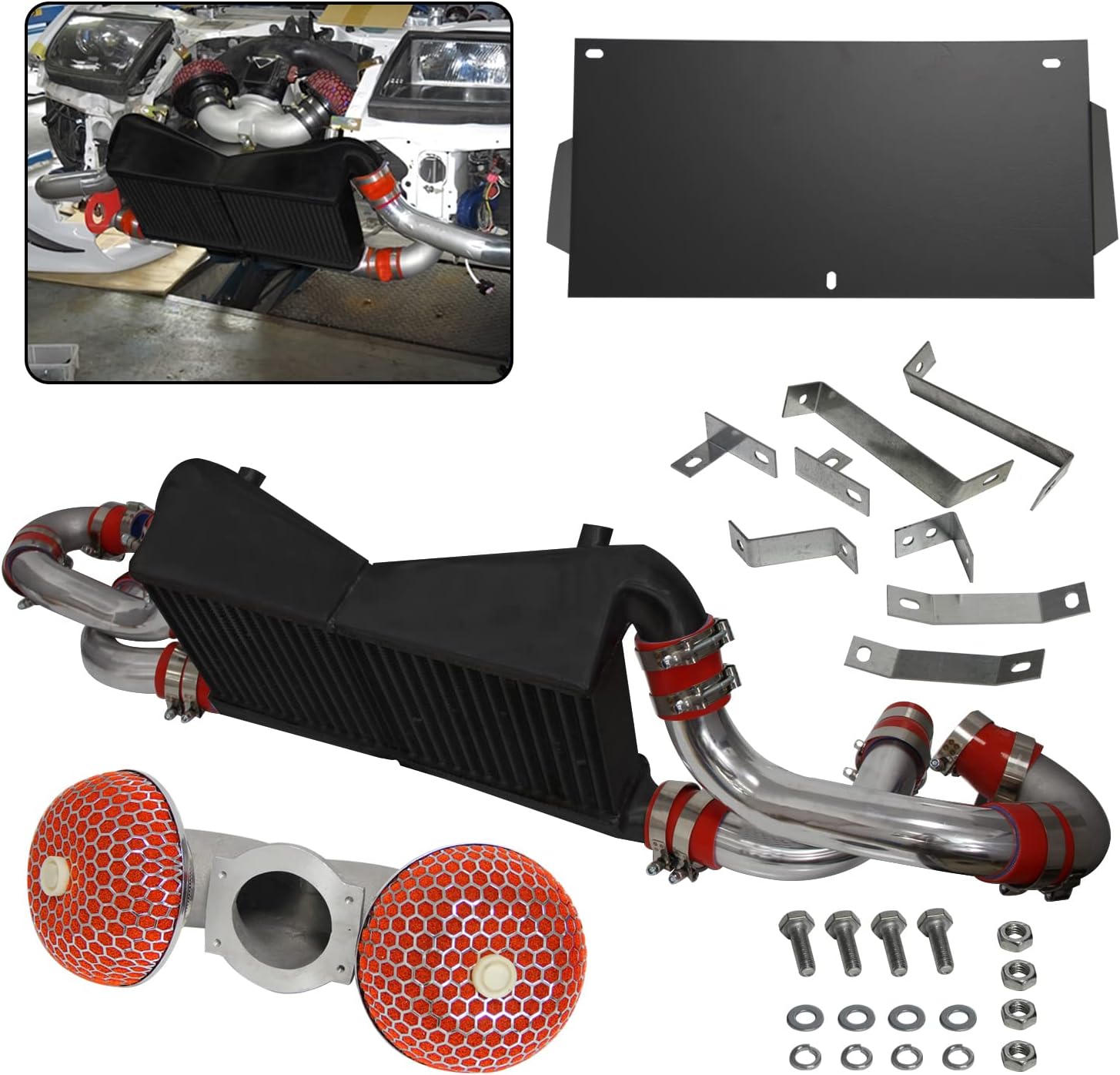 Twin Turbo Intercooler w/Piping Kit fits for Nissan 300Zx Z32 Vg30Dett 90-96