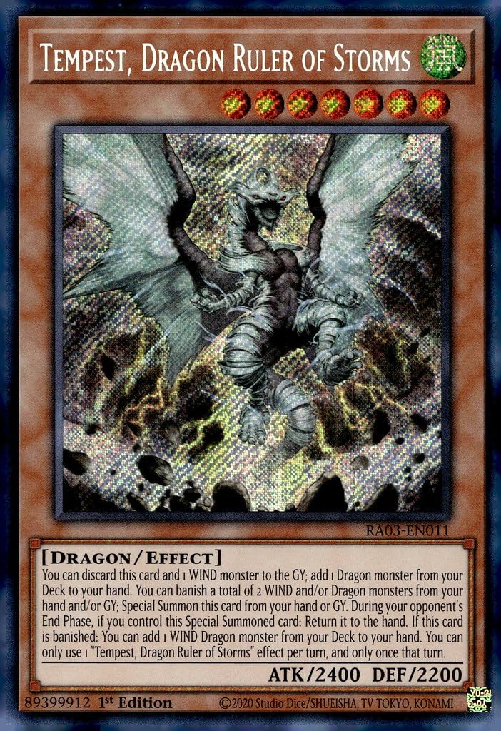遊戯王OCG Tempest, Dragon Ruler of Storms Amazon.com: Tempest, Dragon Ruler of Storms (Secret Rare) - RA03