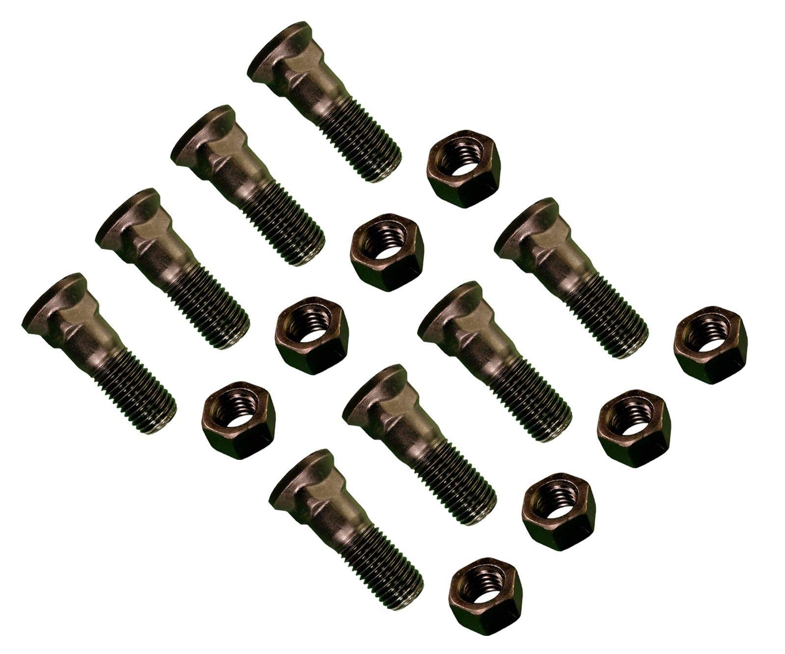 8 - Plow Bolt and Nut for Blades/Cutting Edges - 1-8 X 3 - Grade 8, Dome Head