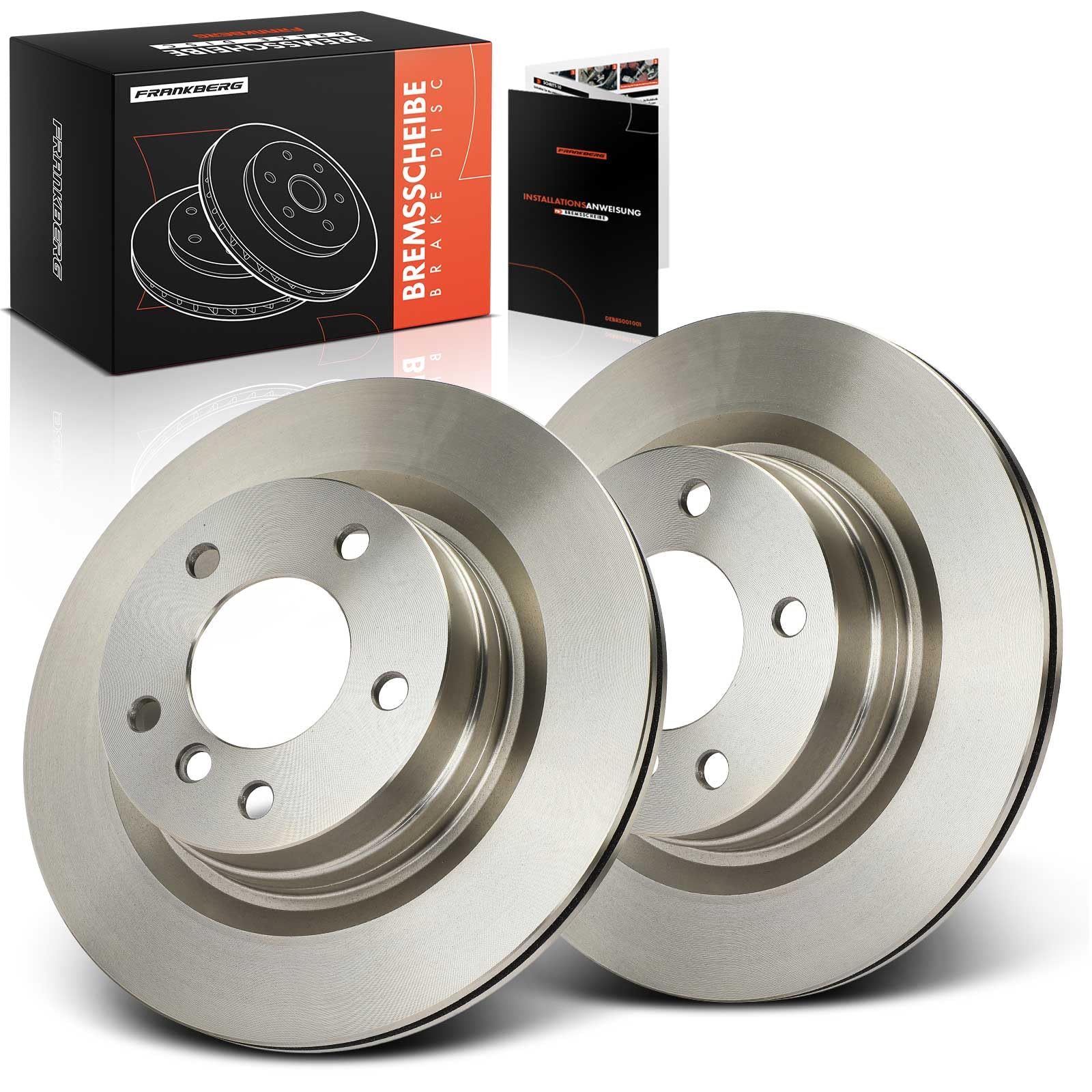 Frankberg Set di dischi freno incl. 2x Dischi Freno Posteriore Pieno Diametro300mm Compatibile con Serie 3 Touring E91 Serie 3 Touring F31 Serie 1 F20 Serie 1 E87 Replace# 34216855007,34216764651