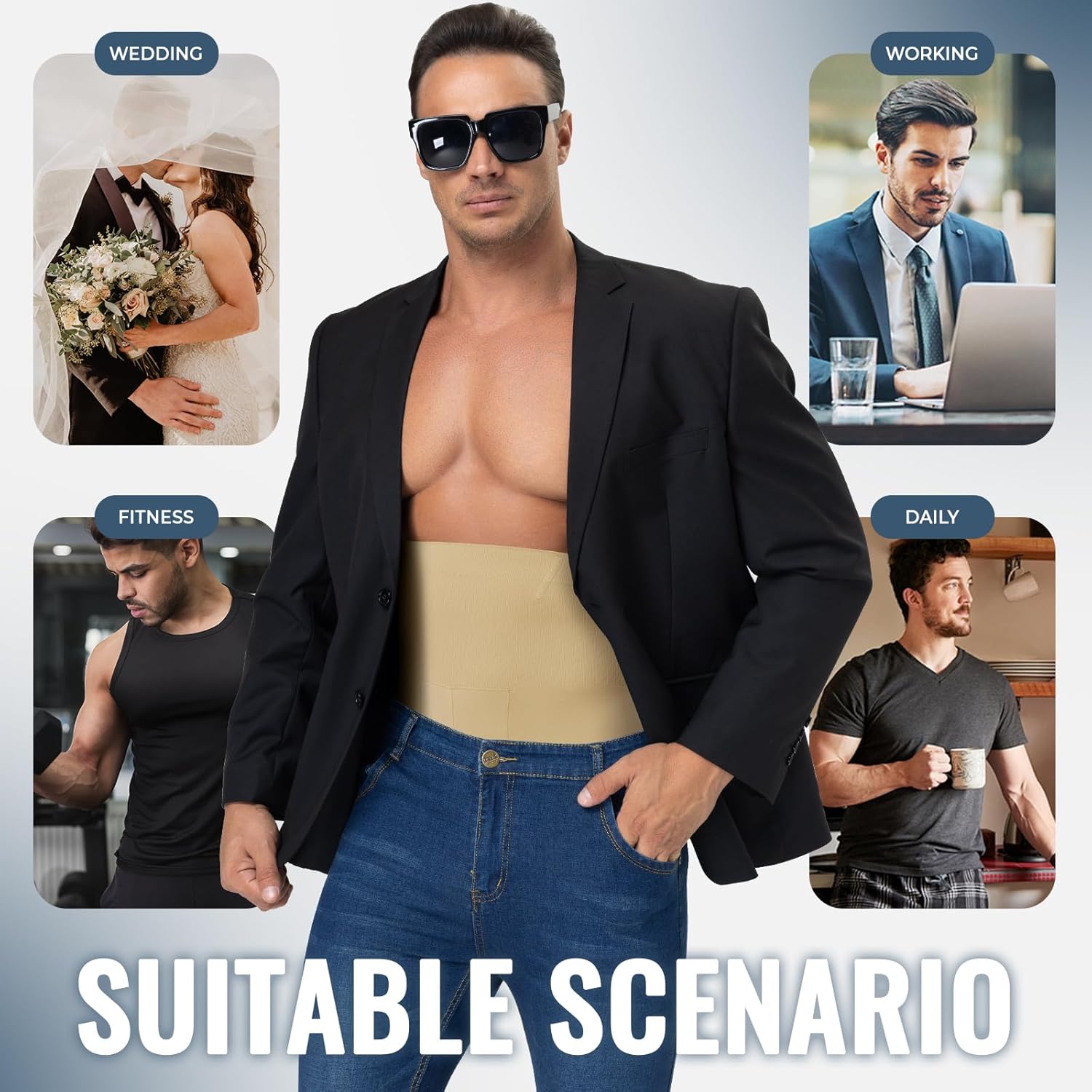 Mens Shapewear Tummy Control Shorts High Waist Underwear Slimming Body Shaper Belly Girdle Compression Boxer Briefs - Image 5