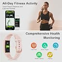GADIXY Smart Watch,Fitness Tracker Watch 7 Day+ Battery with Heart Rate/Step Counter/Calories/spO2/Sleep Monitor,IP68 Fitness Smart Watches for Women Android&iOS Silver gallery image
