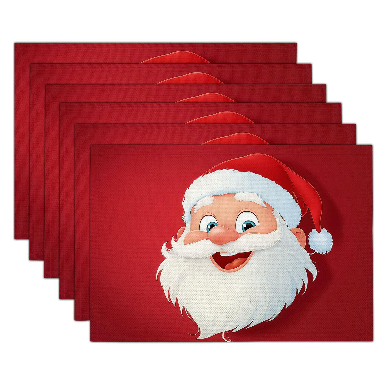 Sets de table de Noël lavables Père Noël 30x45 cm pour protéger et décorer votre banquet