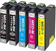高級顔料品 MED-4CL 4色＋黒2 エプソン プリンター インク メダマヤキ 高級顔料黒MED-4CL 4色1セット エプソン プリンター インク