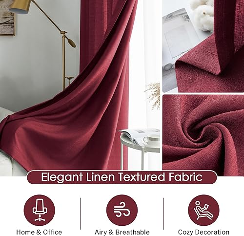 Miniatura 3 de Melodieux - Cortinas semitransparentes para sala de estar, dormitorio, cortinas de gasa