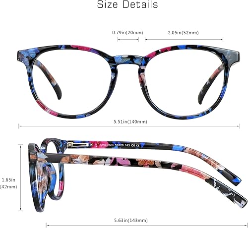 Miniatura 10 de VisionGlobal 3 pares de anteojos de lectura plegables para lectores con lente de bloqueo de luz azul, lentes plegables compactos para mujeres,