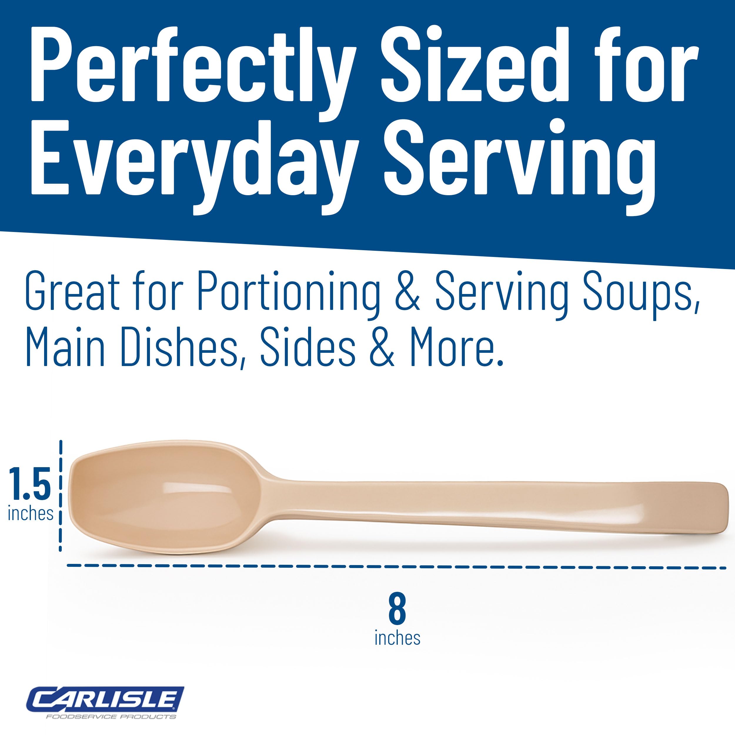 Carlisle Solid & perforiert Buffet/Salat Servierlöffel 0,6 oz – .8 oz (12 Stück), 0.5 oz, beige, 12