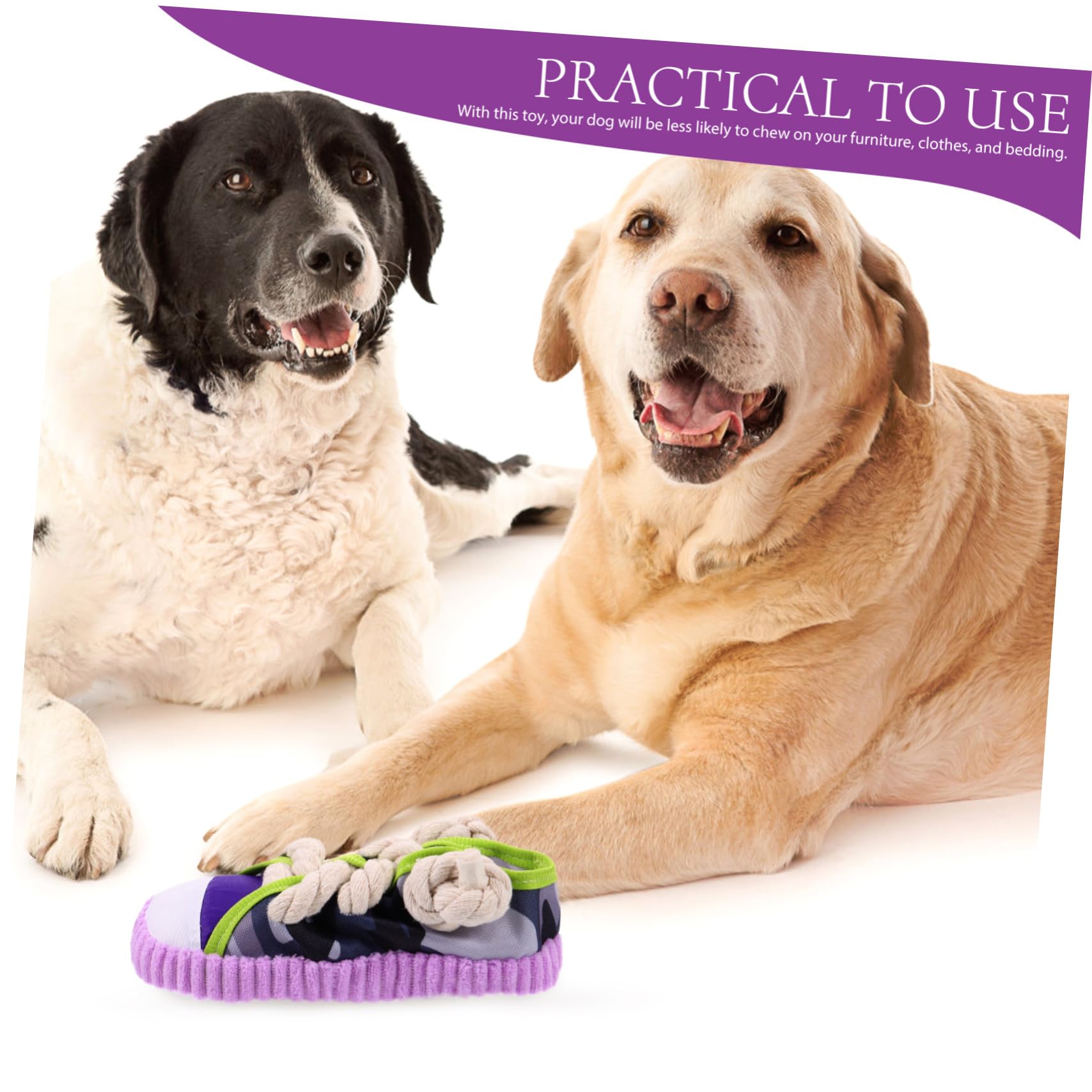 Juguete Cuerda de Algodón Resistente E Interactivo en Forma de Zapato Fácil de Limpiar para Perros para Cachorros Pequeños y Perros Medianos