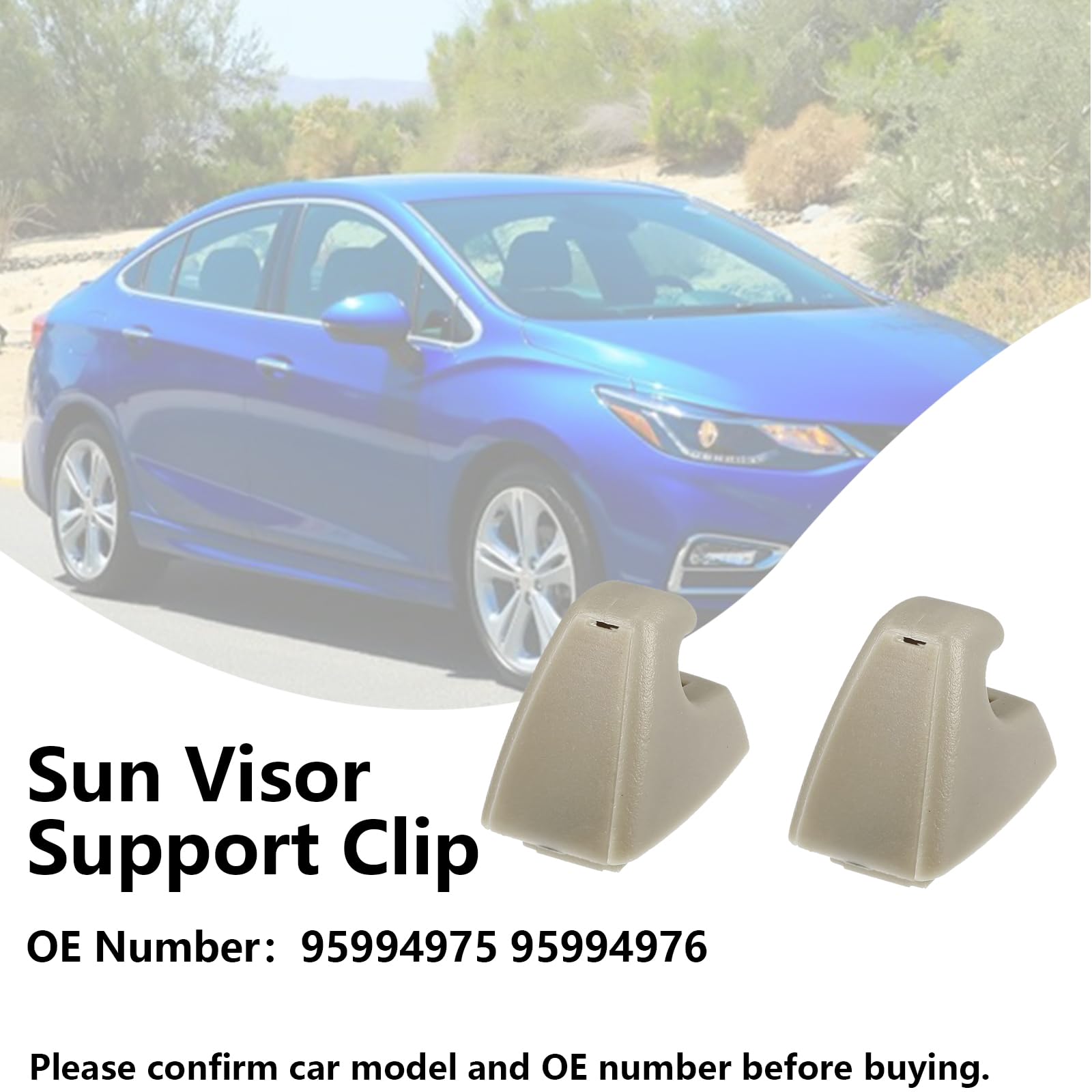 2pcs Soporte De Parasol Para GM/Chevrolet/Opel | Nº Pieza 95994975 | Compatible Con Cruze, Sonic, Spark