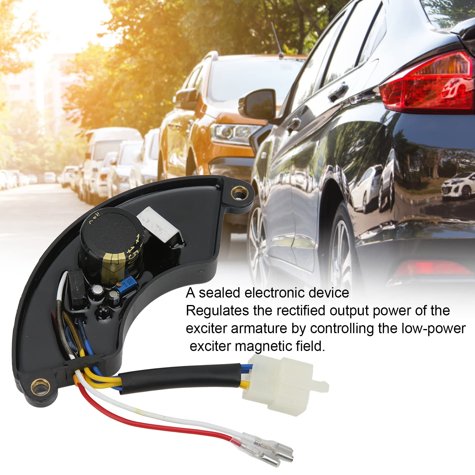 Rectificador de Regulador de Voltaje Automático Avr para Generador, 120 V/220 V,para Grupo Electrógeno de Gasolina Monofásico de 6,5-8,5KW, Grupo Electrógeno Diésel