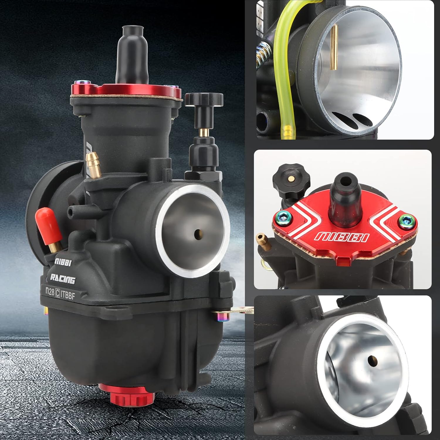 NIBBI PE 28mm Carburetor W/ Jets For 150cc-250cc Motorcycle - Foto 6