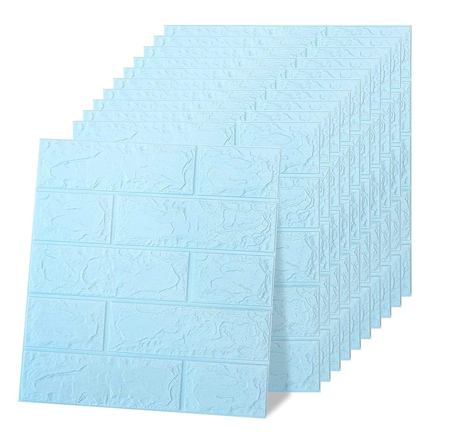STL Brick Wallpaper - Self Adhesive Pe Foam Brick Design 3D Wall Stickers/Diy Wallpaper For Home Hotel Living Room Bedroom & Café ( 70 X 77 Cm, Appx. 5.8Sq Feet) (Blue)-Pack Of 1 (B0C9WZFWMC) Amazon Price History, Amazon Price Tracker