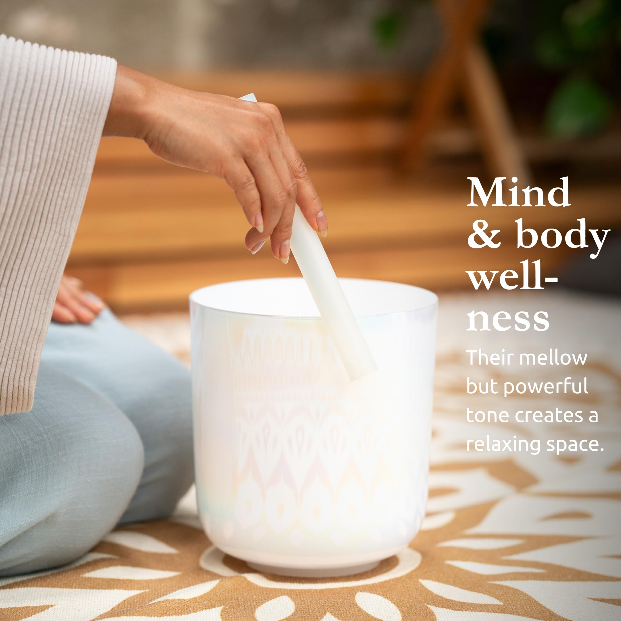 Sonic Energy Set di campane tibetane in cristallo, 440 Hz, tono E4/H3/G3, per meditazione, yoga, guarigione del suono (ECSBSETEBG)
