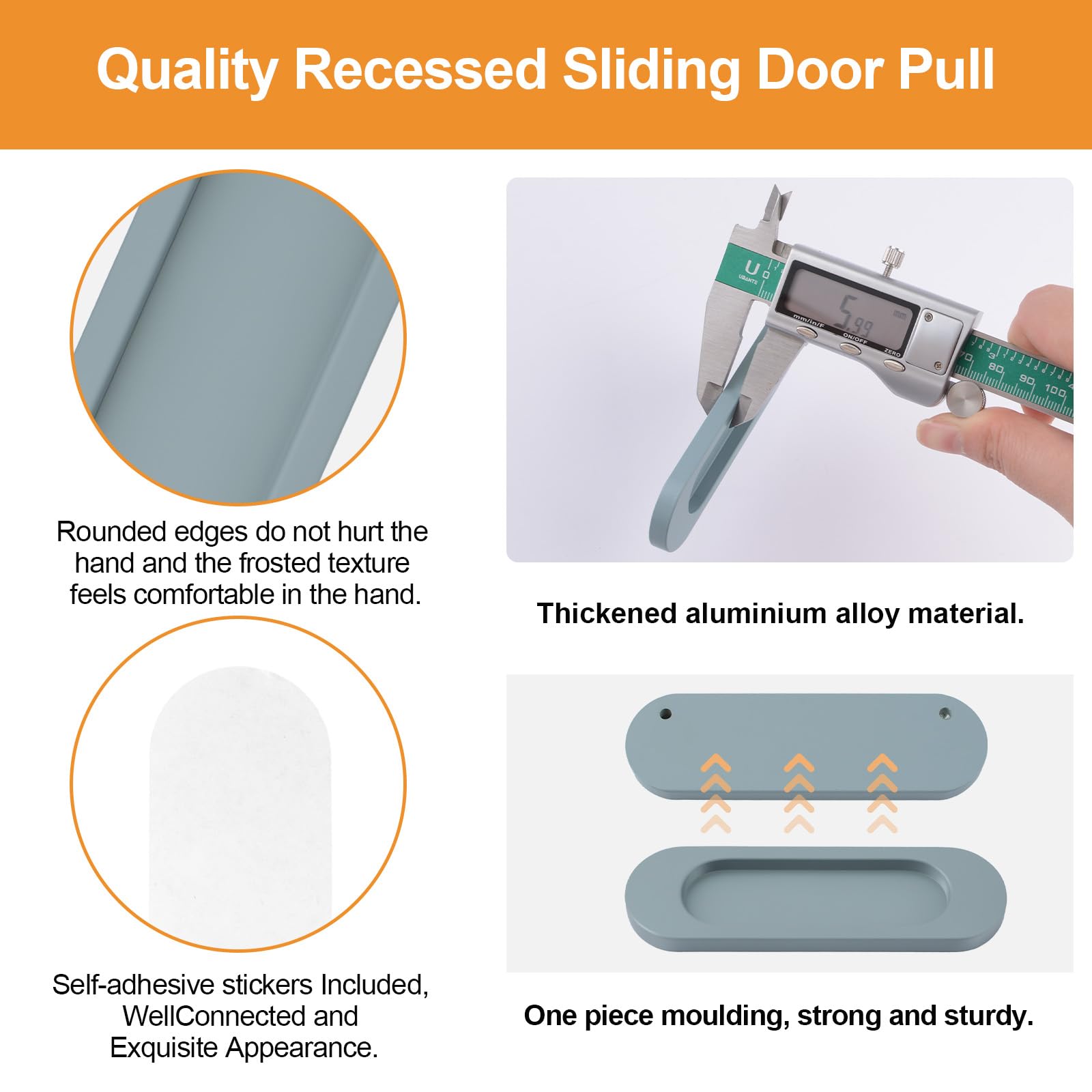 MOROBOR Self-Stick Oval Sliding Door Pulls - Image 4