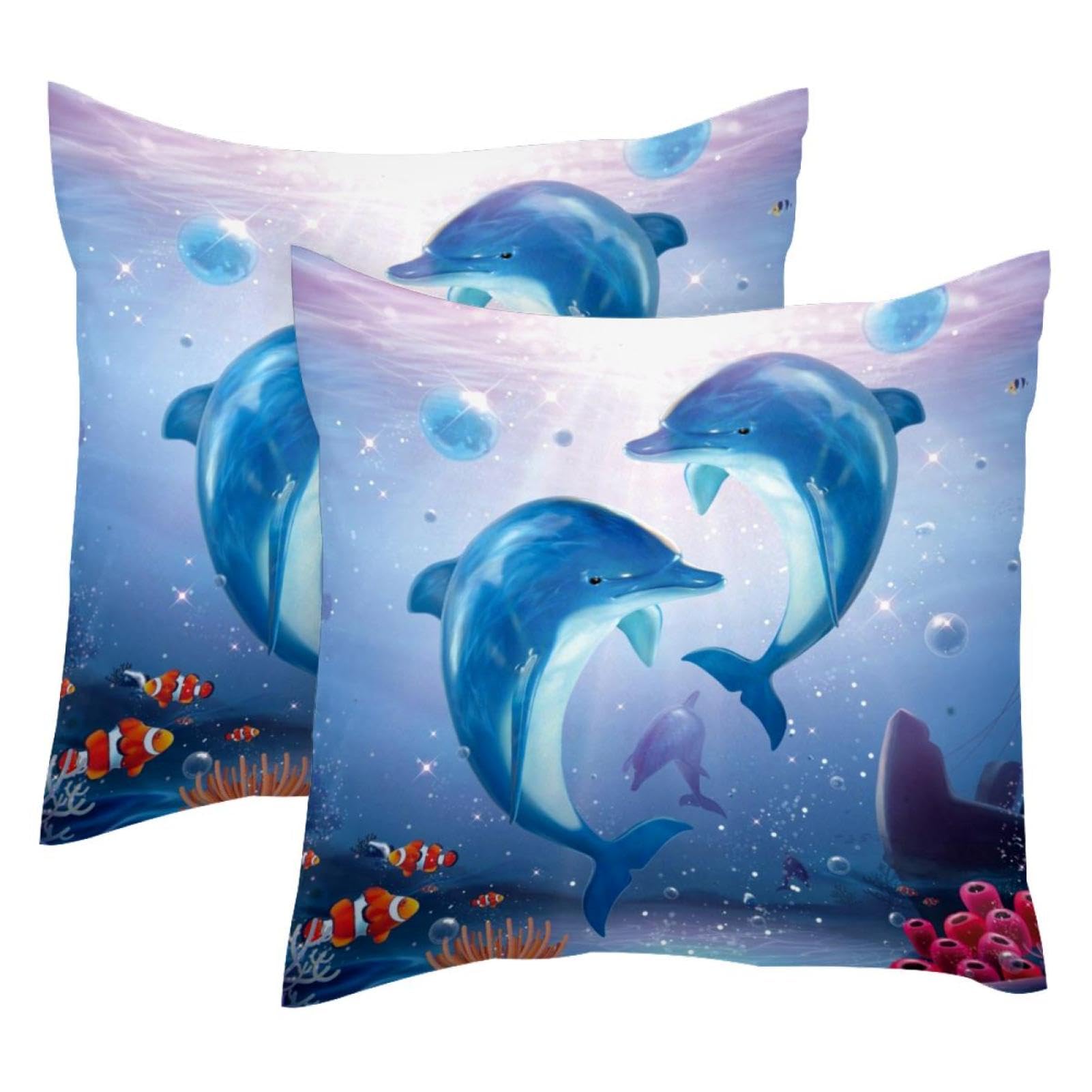 Housse de coussin velours dauphin pour un salon évasion tropicale