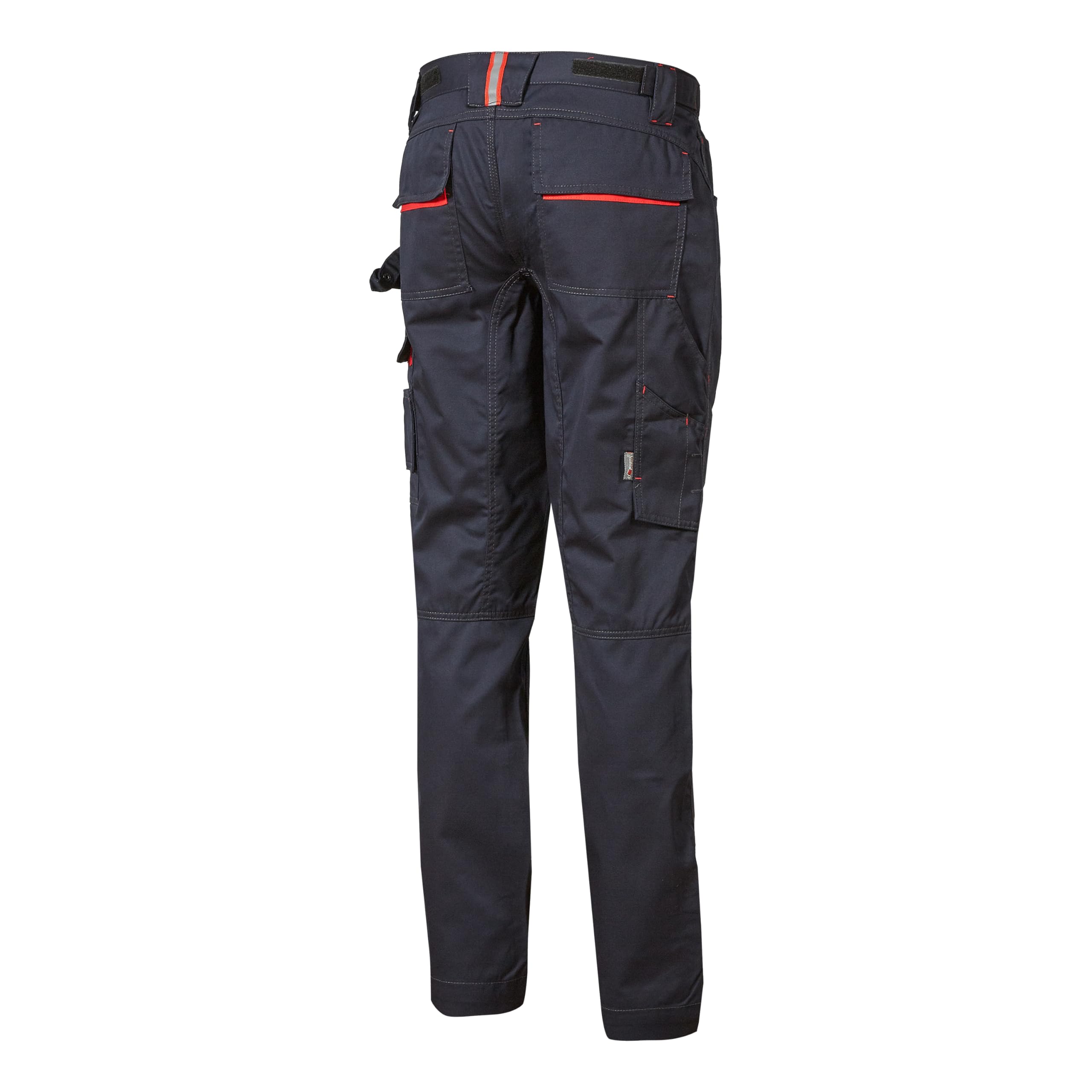 U-Power SMILE, Pantalón de trabajo para hombre, pantalón cargo con cintura elástica, con bolsillos para rodilleras, multibolsillos, tela cómoda, ropa exterior resistente y duradera - Deep Blue