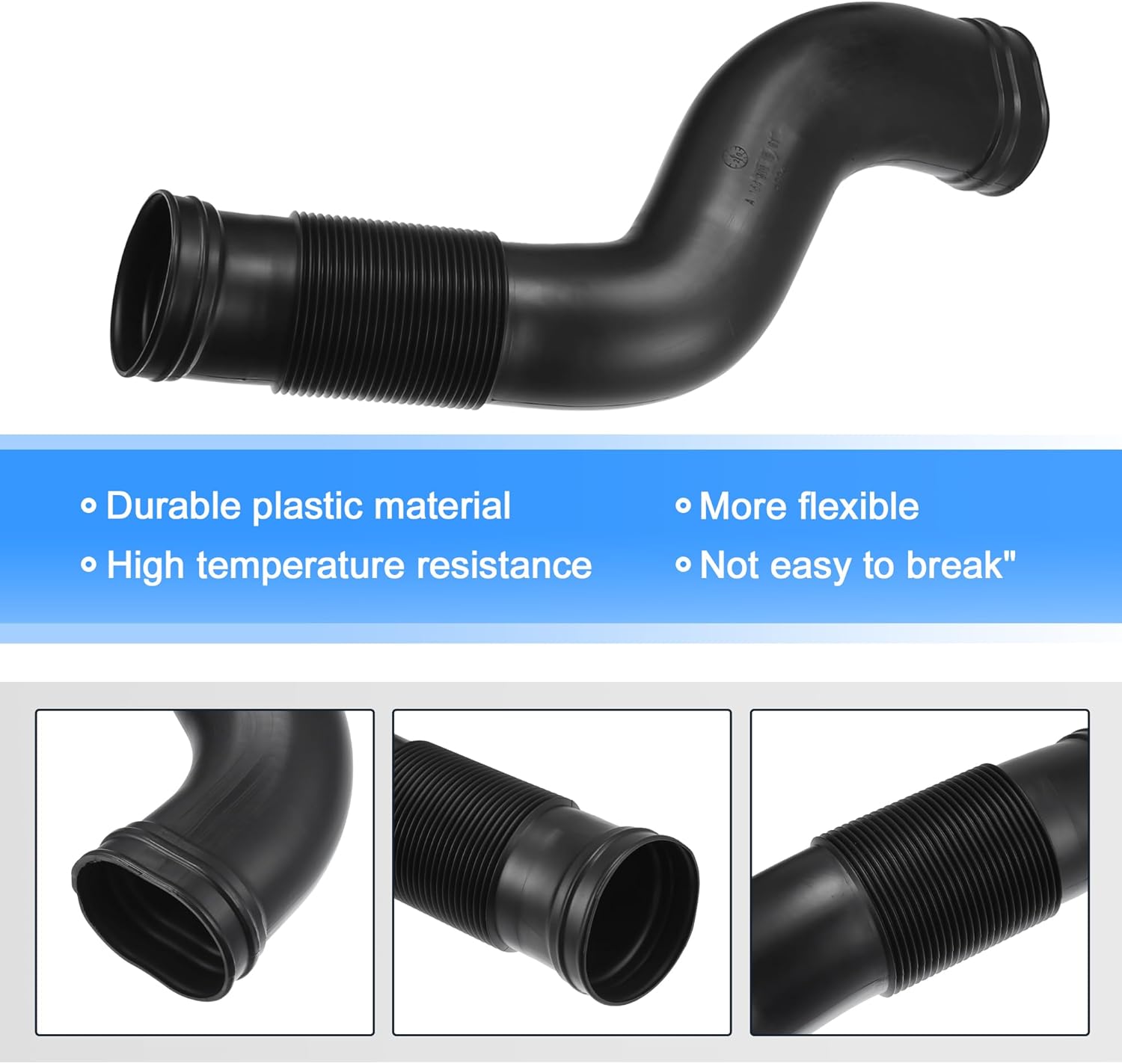 uxcell 1 Pair Car Air Intake Hose Tube for Mercedes-Benz GL450 GL550 2008-2012 No.A1645051461/A1645051361 Plastic Black