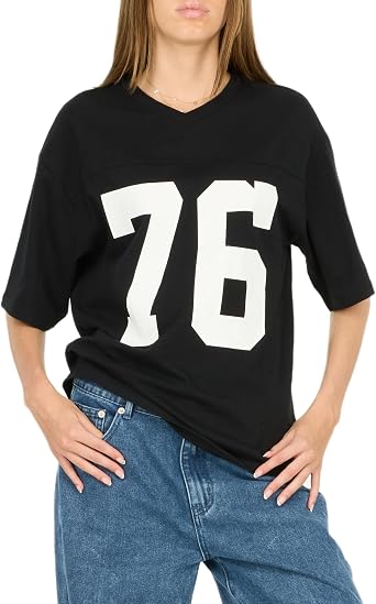 Forever 21 Womens Oversized Jersey T-Shirt Vintage-Inspired Graphic Tee