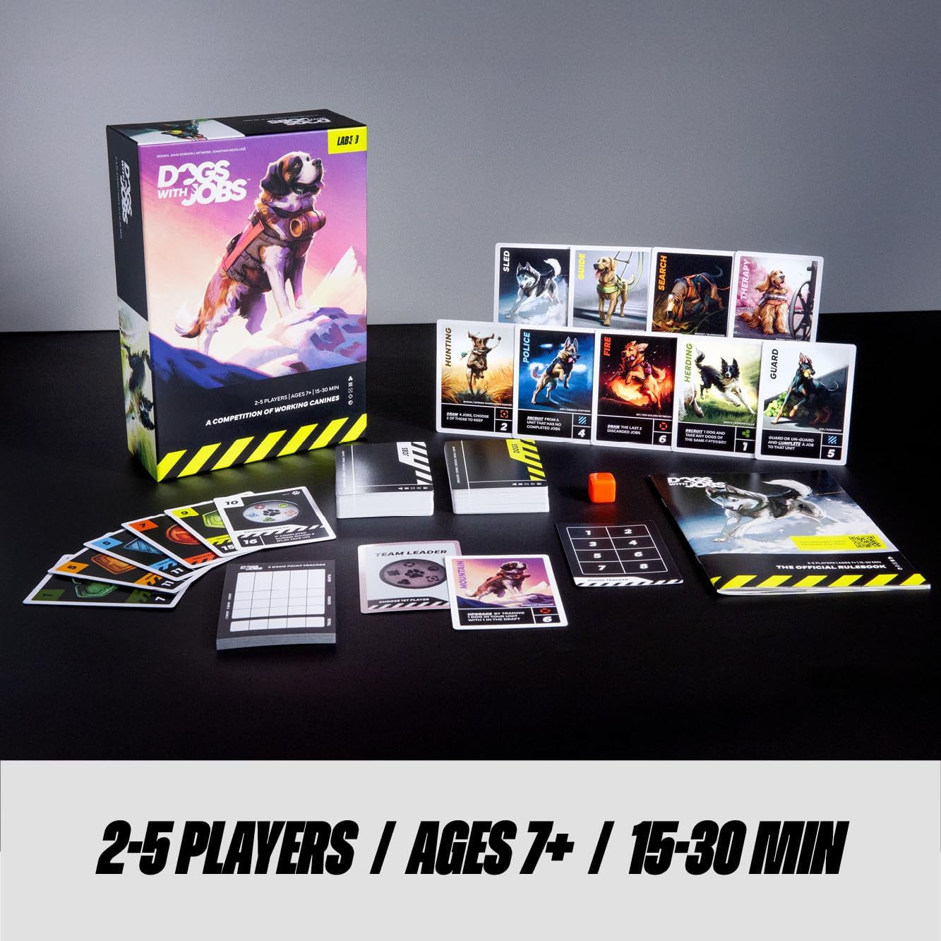 Dogs With Jobs – Drafting Card Game for 2–5 Players – Recruit Working Dogs, Tackle Jobs & Outscore Rivals – 15–30 Minutes for Gamers and Families – Ages 7+ - Lab 380