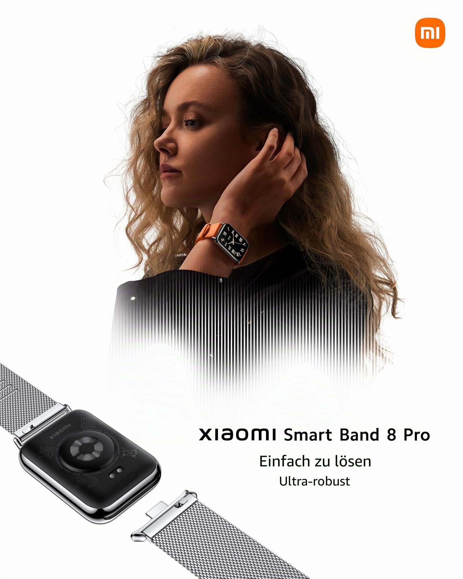 XIAOMI Smart Band 8 Pro Fitness-Tracker, 1,74" AMOLED Display, bis 20 Tage Akku, 5ATM, SpO2 Tracking, Schlaf-und Pulsüberwachung, 150+ Trainings Modi, Schrittzähler, Schwarz