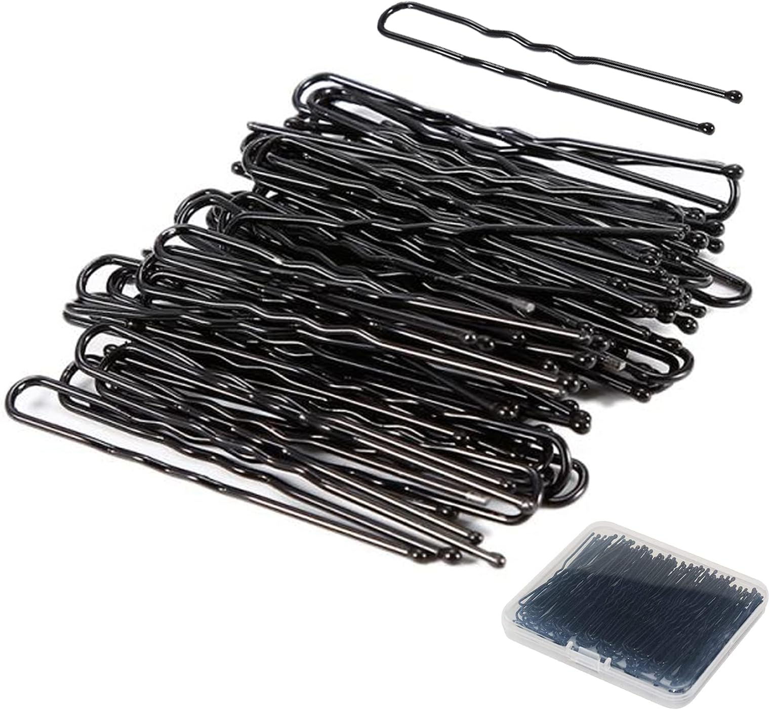 Hair Pins For Women, 120 Pcs Hair Clip, U Shaped Bobby Pins For Thick Hair Party/Banquet/Wedding Hair Accessories With Storage Box (Black)