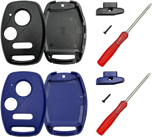 Miniatura 6 de Funda de repuesto para llavero Honda Accord Crosstour Civic Odyssey Fit CR-V CR-Z con destornillador (negro)
