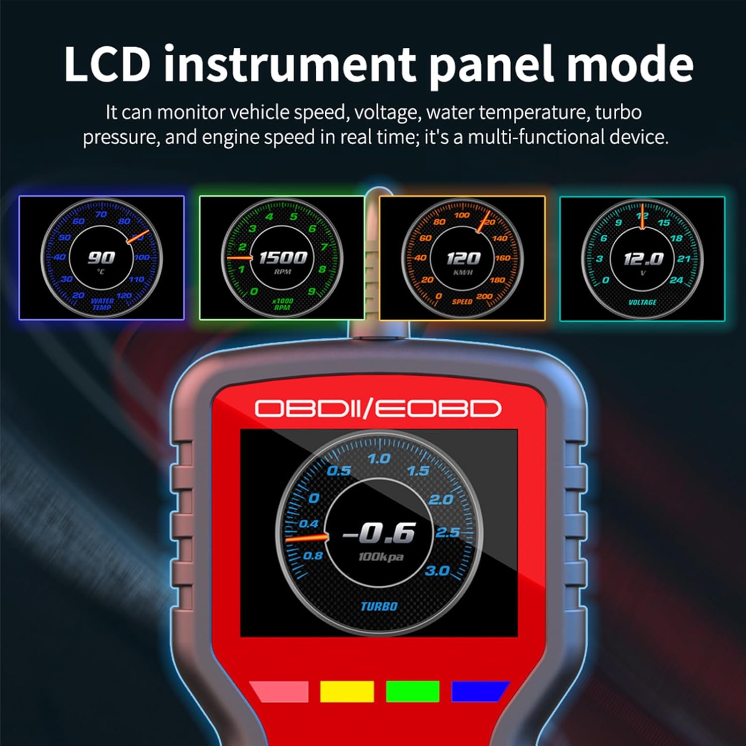 K2 obd2 scanner obd2 scanner diagnostic tool with Battery Tester, Check Engine Fault Code Reader with freeze frame, oxygen sensor testing, I/M readiness status,suitable for OBDII/EOBD vehicle